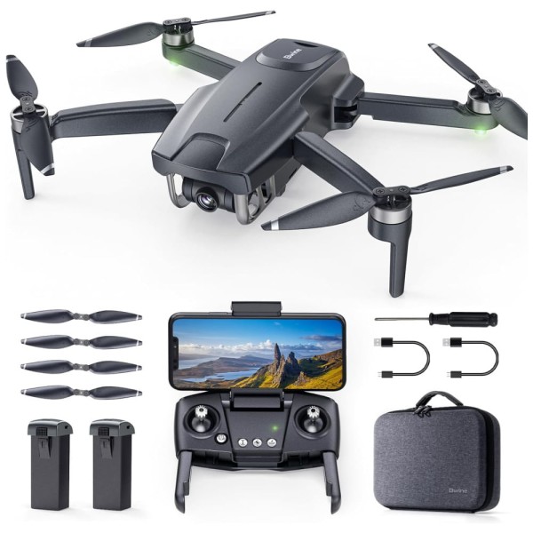 Encontraproduto.com.br - Drone com Câmera 4K UHD - F7MINI, 60 Minutos de Voo, Retorno Automático, Siga-me e Voo de Ponto de Passagem, Bwine, Cinza