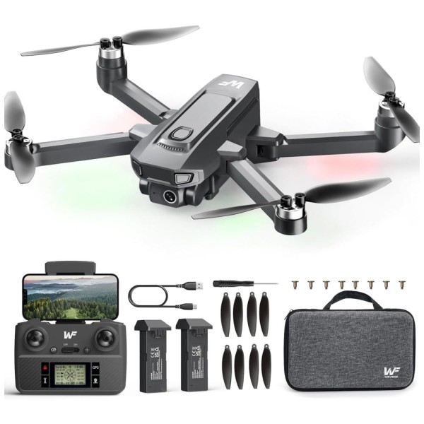 Encontraproduto.com.br - Drone com Câmera 4K para Adultos, GPS Follow Me, Dobrável FPV RC Quadcopter, Retorno para Casa, 40 Minutos de Voo e 2 Baterias, WeFone, Preto