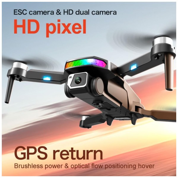 Encontraproduto.com.br - Drone GPS 4K para Adultos e Crianças, 50 Min de Voo, Transmissão 5G FPV, Motores Sem Escova, GPS Return Home, Siga-me e 2 Baterias, Cotwodfa, Preto