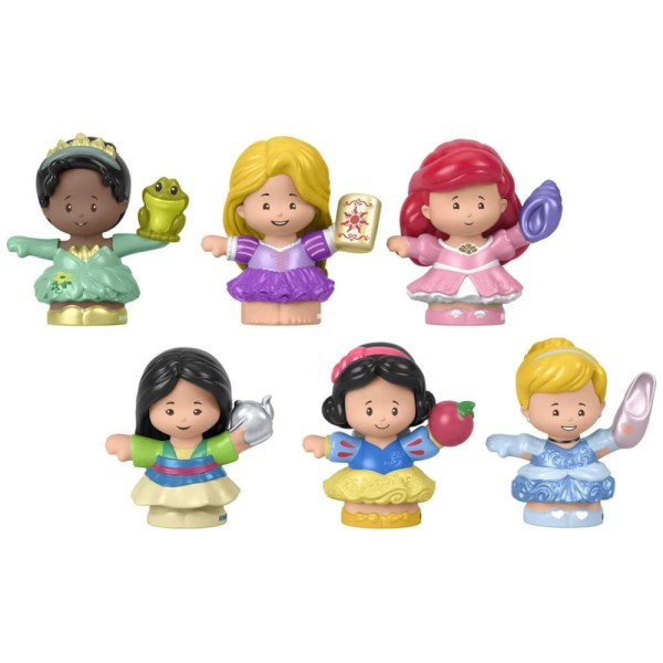 Conjunto People Disney Princess, Com 6 Figuras de Personagens, Perfeito Para Brincadeiras de Faz de Conta, A Partir de 18 Meses, Fisher-Price Little
