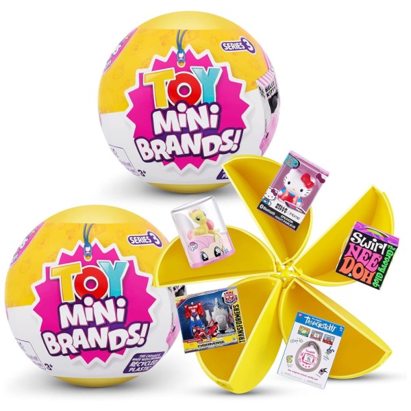 Encontraproduto.com.br - 5 Surprise Toy Mini Brands Série 3 da ZURU (Pacote Com 2 Unidades), Com Brinquedos Colecionáveis Surpresa.