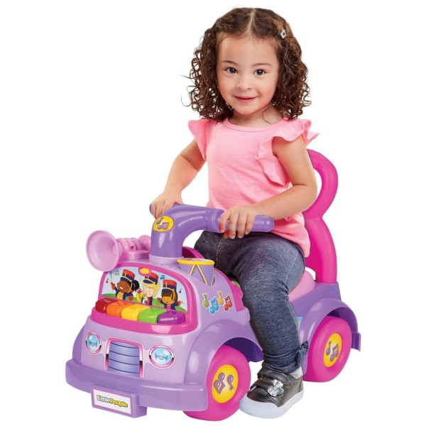 Carrinho sem Pedais Interativo com 5 Músicas para Crianças de 1 Ano ou Mais, Fisher Price, Rosa