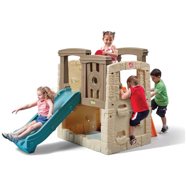 Playset Infantil Para Crianças de 2 a 6 Anos, Com Escorregador, Parede de Escalada e Estrutura de Plástico Resistente, Fácil de Montar, Step2