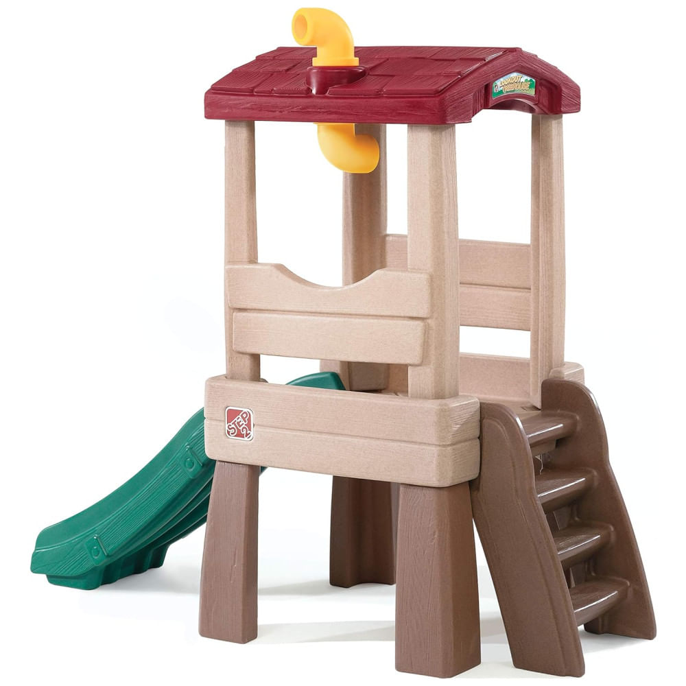 Encontraproduto.com.br - Playset Infantil Para Ambientes Externos, Com Escorregador, Escada, Periscópio Giratório e Jungle Gym - Para Crianças a Partir de 1,5 Anos, Step2
