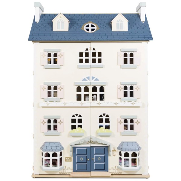 Encontraproduto.com.br - Casa de Bonecas Palace House Grande em Madeira, Um Presente Encantador, Conjunto de Brincar com 5 Andares - Le Toy Van