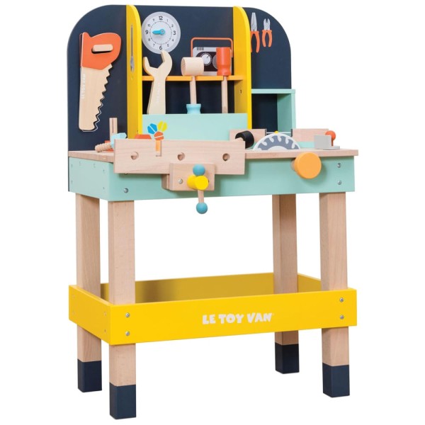 Bancada de Ferramentas Infantil de Madeira, Educacional, Ferramentas de Madeira, Para Crianças 3+ Anos, Le Toy Van, Azul