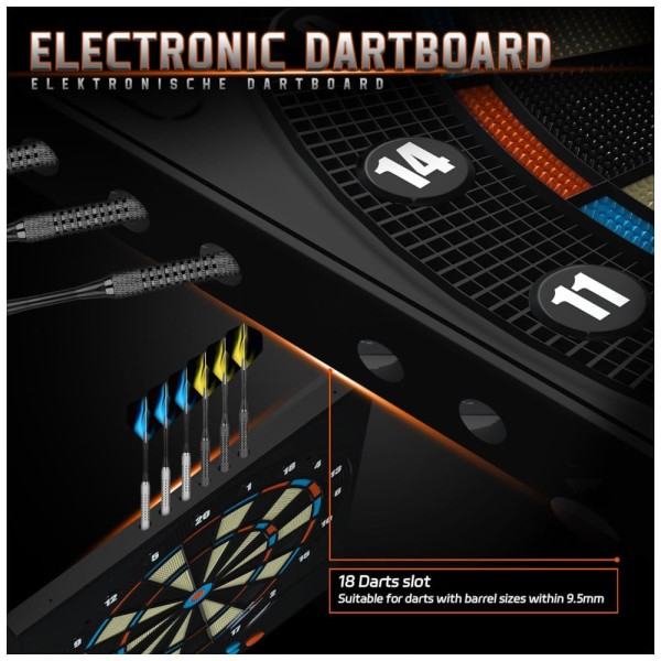 Encontraproduto.com.br - Jogo De Dardos Eletrônico, Dardos com Pontas Suaves e Acessórios Extras, 8 Jogadores, 34 Jogos e 255 Variações.CyeeLife