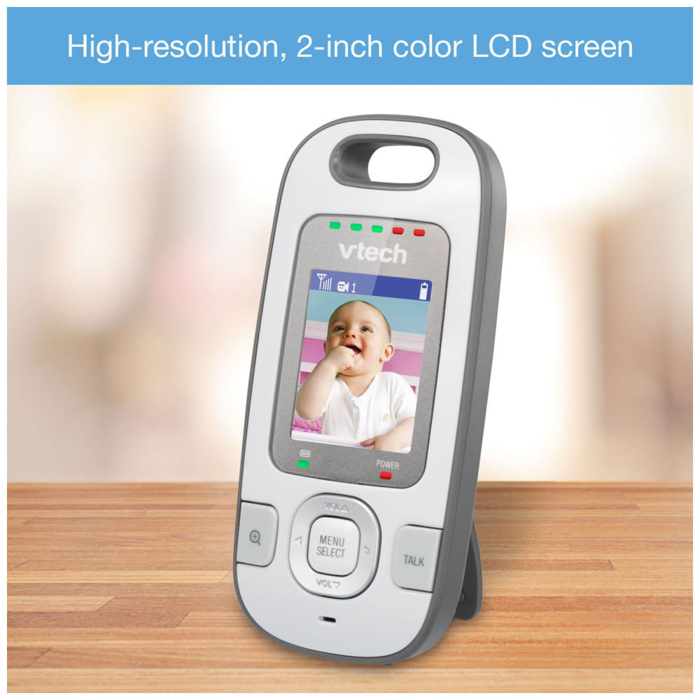 Encontraproduto.com.br - Babá Eletrônica com 2 Câmeras e Visão Noturna Automática,   BV73122GY VTECH,Cinza