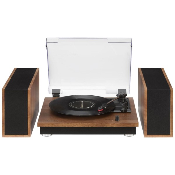 Vitrola Toca-Discos Riff, 3 Velocidades, Bluetooth com Alto-Falantes Estéreo e 6 Layouts Modulares, CR7502A-WA Crosley,Madeira