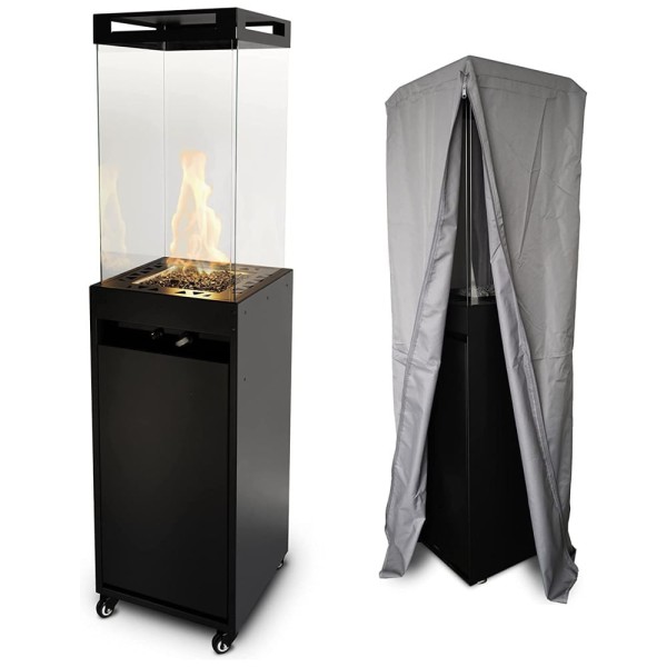 Encontraproduto.com.br - Aquecedor Lareira externo a gás Propano para pátio, Design Moderno e Eficiente, Planika.