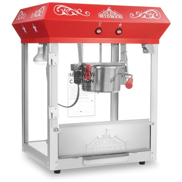 Encontraproduto.com.br - Máquina de Pipoca Olde Midway Bar Style, Vermelha. Faz Pipoca Deliciosa em Minutos, Compacta e Eficiente, Ideal para Qualquer Ocasião.