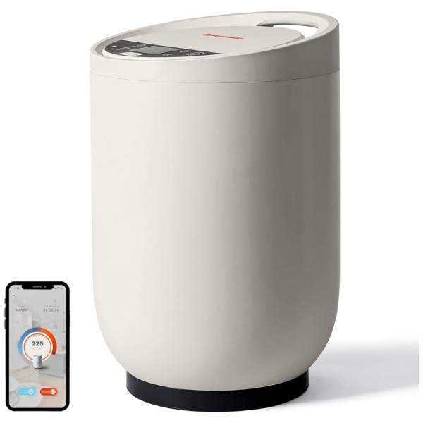 Encontraproduto.com.br - Aquecedor de Toalhas Inteligente, Tecnologia de Isolamento Coolbreeze, Controle de Voz com Alexa e Google Assistente, Acabamento Fosco, 20L,Dywarmic