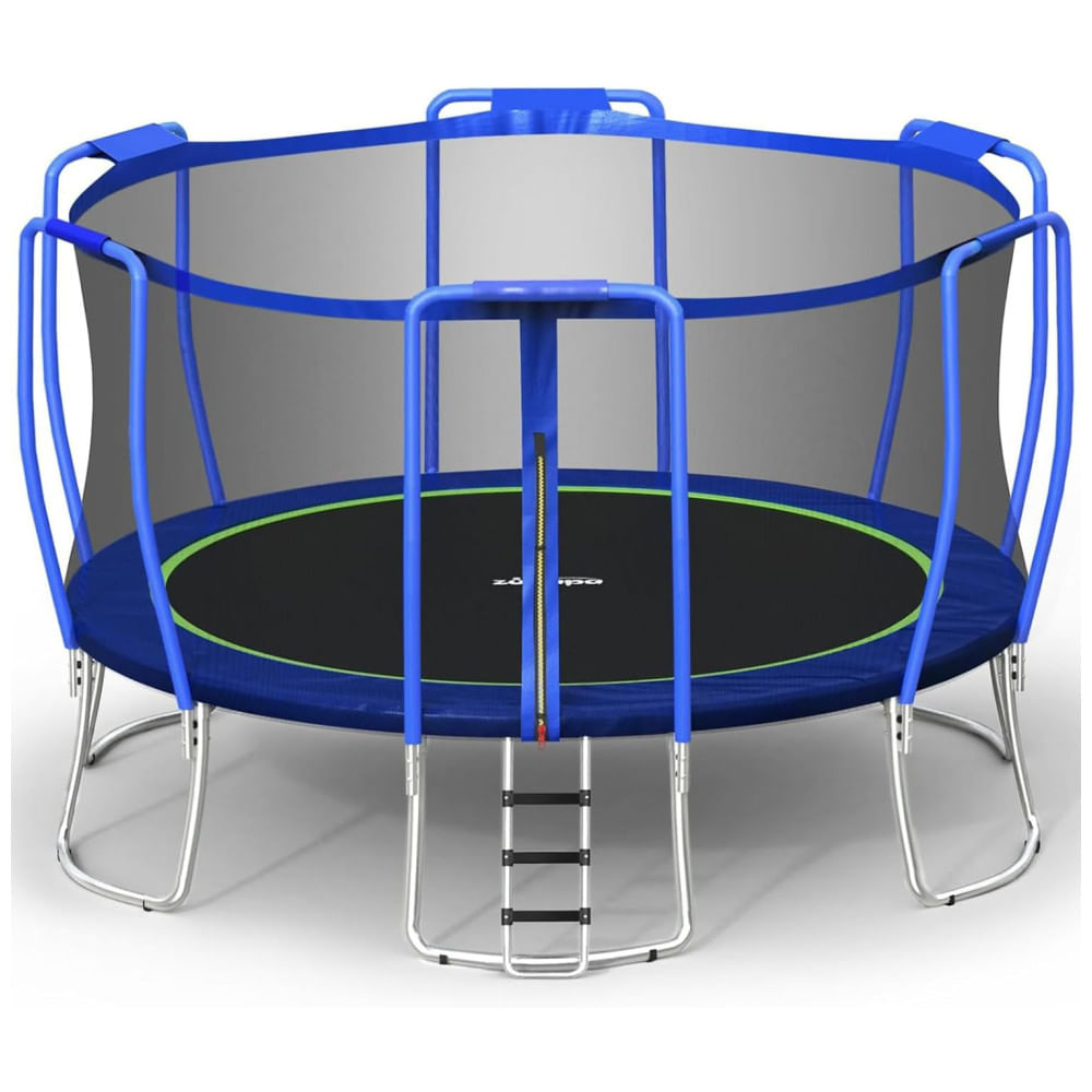 Encontraproduto.com.br - Trampolim Zupapa Design sem lacunas, capacidade de 680 kg, para crianças, com rede de segurança, ideal para quintais.