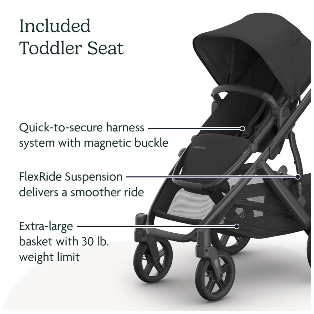 Carrinho de Bebê UPPAbaby Vista V3: Sistema Completo para Crianças - Assento, Proteção, Capa de Chuva - Tamanho Grande