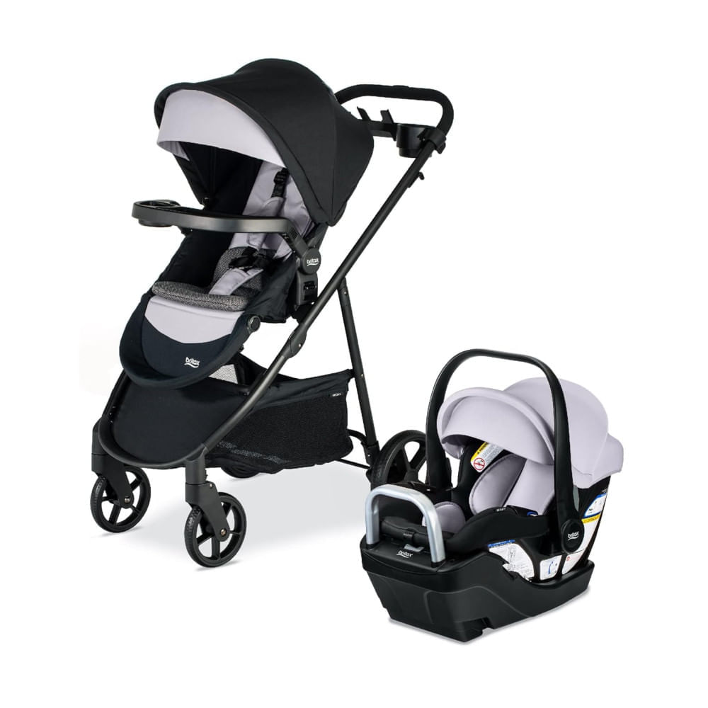 Encontraproduto.com.br - Carrinho e Assento de Carro para Bebê Britax Willow Brook S, com Base Alpine e Tecnologia ClickTight, Capa e Inserto SafeWash - Viagem Segura