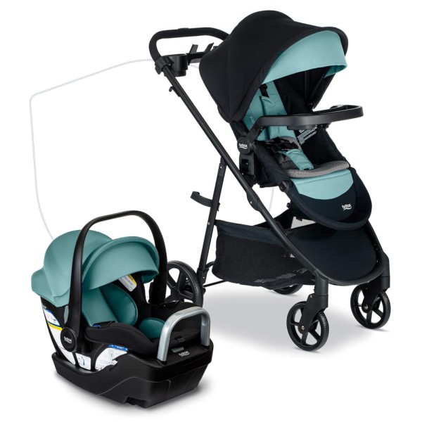 Encontraproduto.com.br - Carrinho de Bebê e Assento de Carro Britax Willow Brook S com Base Alpine e Tecnologia ClickTight - Segurança e Conforto em Viagens