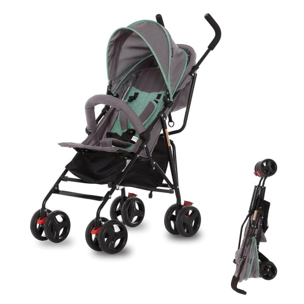 Carrinho de Bebê Dream On Me Vista Moonwalk em Menta: Leve, Resistente e Compacto, Assento Reclinável, Capota e Espaçoso.