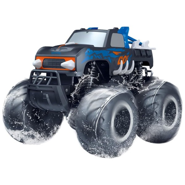 Monstro Truck Pickup 116 à Prova dÁgua - Carro RC Anfíbio Controle Remoto - Todoterreno 4WD para Crianças de 4 a 12 Anos,Threeking