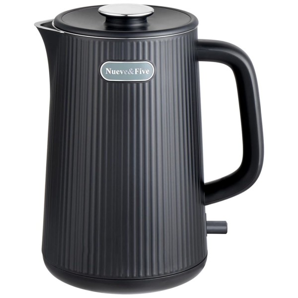 Encontraproduto.com.br - Chaleira Elétrica Nueve&Five 1.7L, Chaleira Elétrica de Parede Dupla, Desligamento Automático, 1200W em Aço Inoxidável 304 - Preto