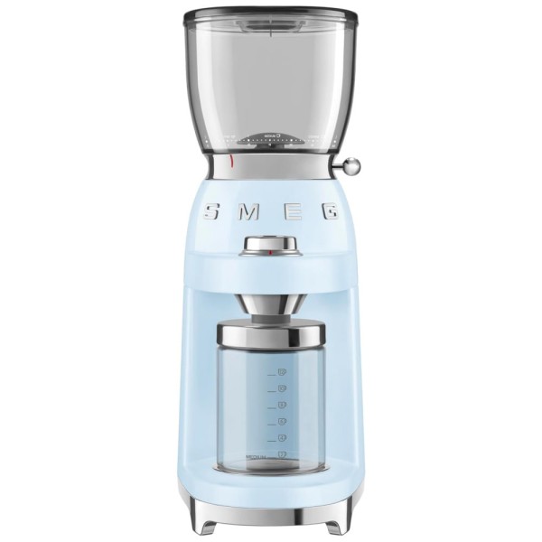 Encontraproduto.com.br - Moedor de Café Elétrico SMEG Retrô Azul Pastel