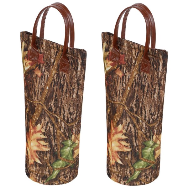Bolsa Térmica para Vinho VISEMAN Single Bottle - Cooler Acolchoado Camuflado - Presente Perfeito para Amantes de Vinho - Transporte Seguro e Estiloso
