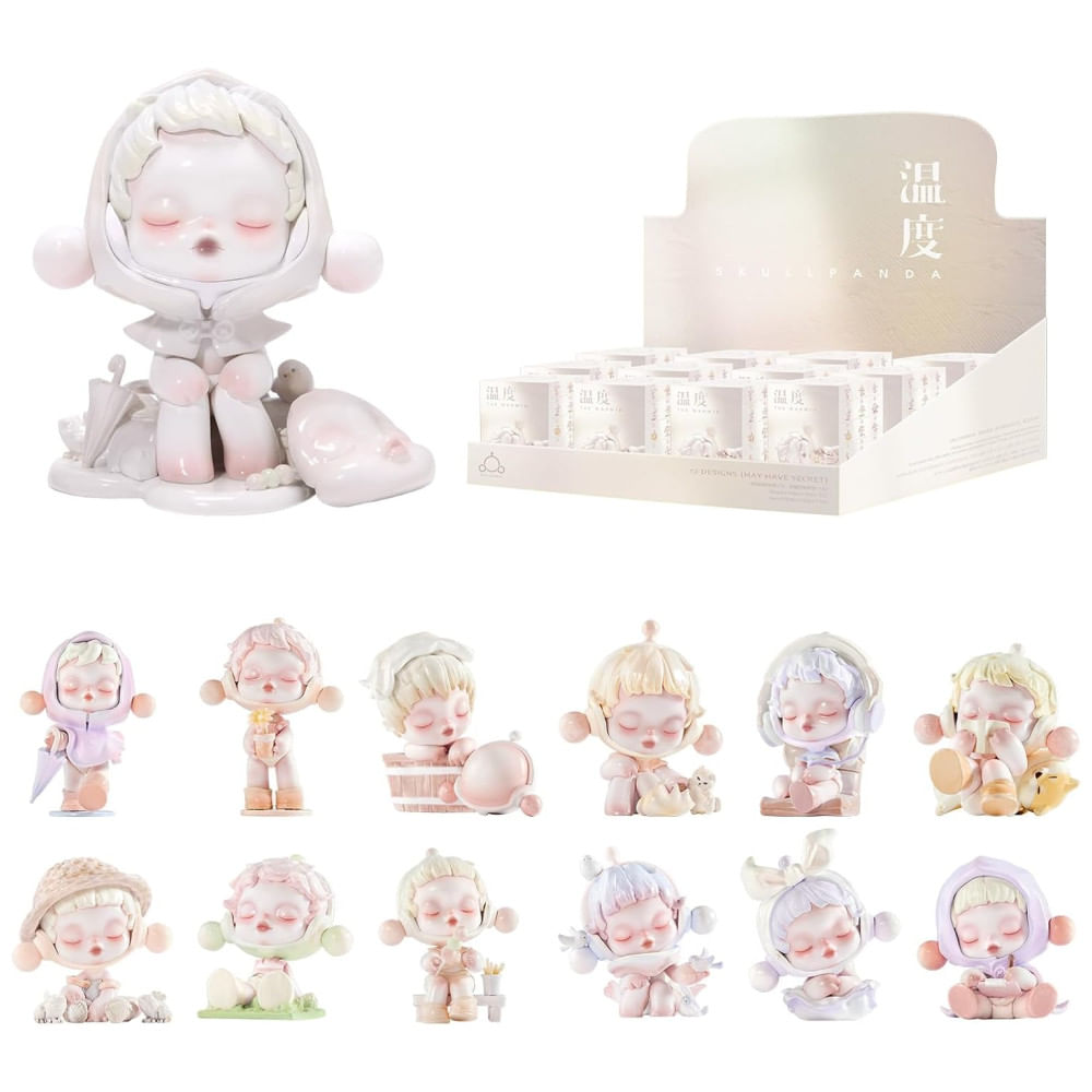 Blind Box, Caixa Surpresa, POP MART SKULLPANDA Série Aconchego 12 Bonecos de Ação Colecionáveis - Presente Criativo e Encantador para Decoração