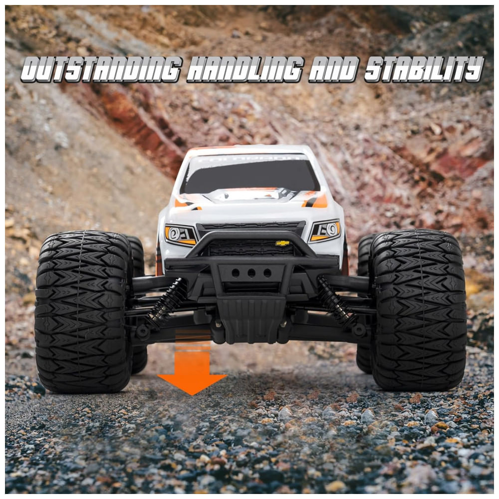 Encontraproduto.com.br - Carrinho de Controle Remoto Off Road com Bateria de 900mAH, BEEZRC 4X4 FMT24 RTR, Branco