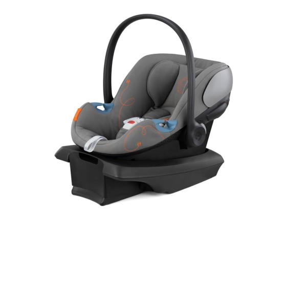Encontraproduto.com.br - Cadeira de Bebe para Carro com Proteção Linear Contra Impactos Laterais, Apoio de Cabeça Ajustável em 11 Posições e Base Safelock, Cybex Aton G, Cinza