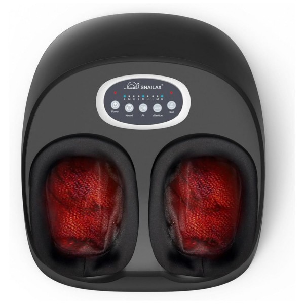 Massageador Elétrico para Pés com 3 Configurações, Bivolt, Snailax, Preto