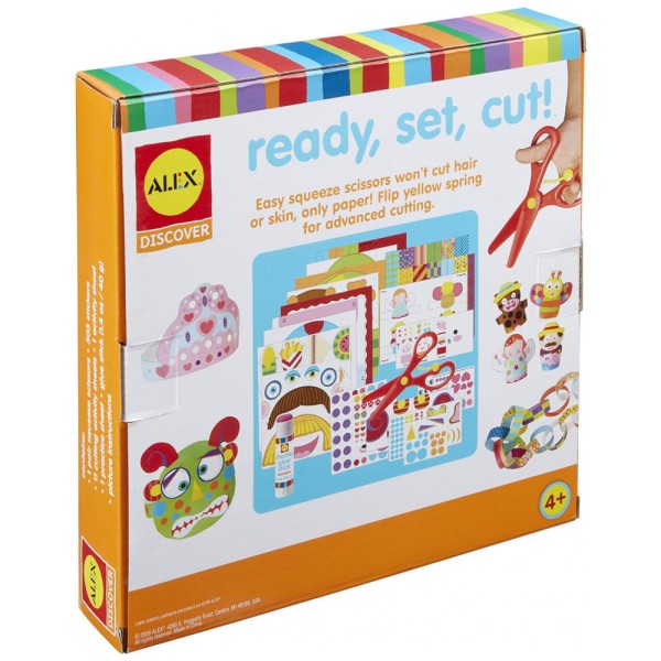 Encontraproduto.com.br - Alex Discover Kit de Criatividade com 8 Atividades, Tesoura e mais de 300 Adesivos para Crianças 4 a 10 Anos