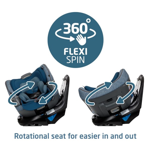 Encontraproduto.com.br - Cadeira de Bebê para Carro, Multifuncional Giuratória 360, Maxi-Cosi Emme, Azul Pacifico