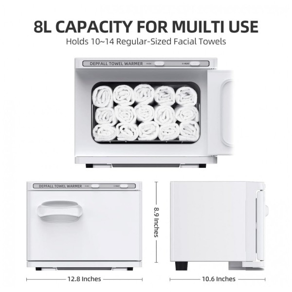 Encontraproduto.com.br - Aquecedor de Toalha Elétrico para Barbearia 8L, 110V, DEPFALL, Branco