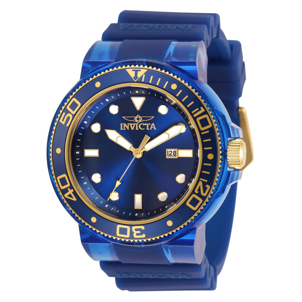 Relgio masculino profissional - 43 mm. Ao. Ouro ZG-43407, Invicta