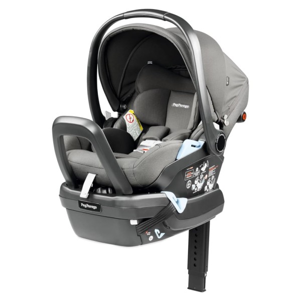 Encontraproduto.com.br - Cadeira de Carro Infantil com Base e Barra Anti-Rebote, para Bebês de 1,8 kg a 15,8 kg, Peg Perego Primo Viaggio, Cinza