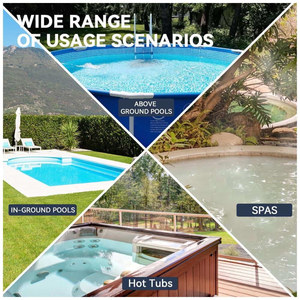 Encontraproduto.com.br - Aspirador de Piscina sem Fio, Recarregável com Autonomia da Bateria de 1H e Sucção Poderosa , 110V, PoolMr, Preto