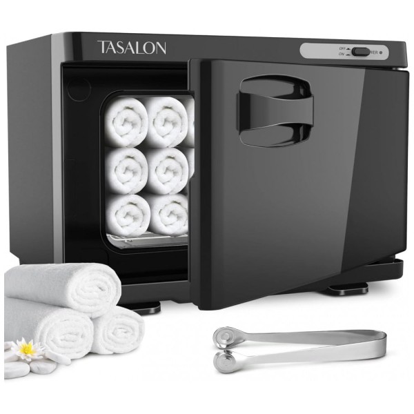 Encontraproduto.com.br - Aquecedor de Toalha Elétrico para Barbearia 8L, 110V, TASALON, Preto
