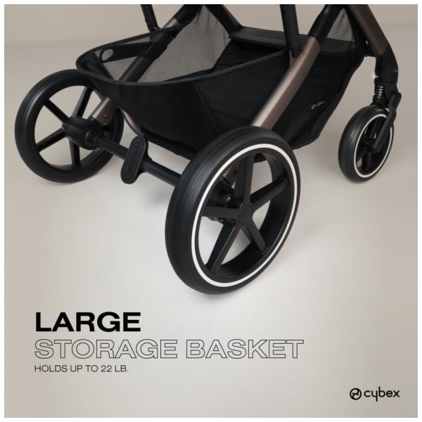 Encontraproduto.com.br - Carrinho de Bebê com Assento Reversível, Arnês de Um Puxão e Reclinação Múltipla, Cybex Balios S Lux, Bege