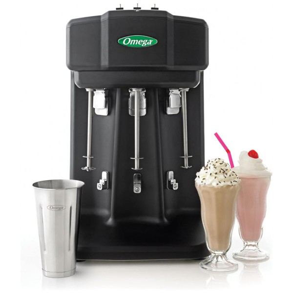Encontraproduto.com.br - Máquina para Milk Shaque Tripla Omega Profissional com Copo em Aço Inoxidável 110V