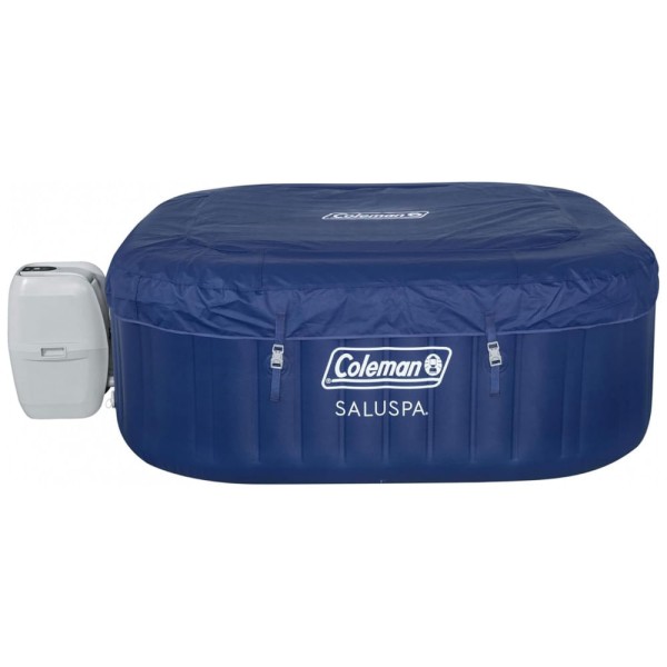 Encontraproduto.com.br - Spa Inflável Hidromassagem para 6 Pessoas com 140 Jatos e Tampa, Coleman 90454 Atlantis, Azul