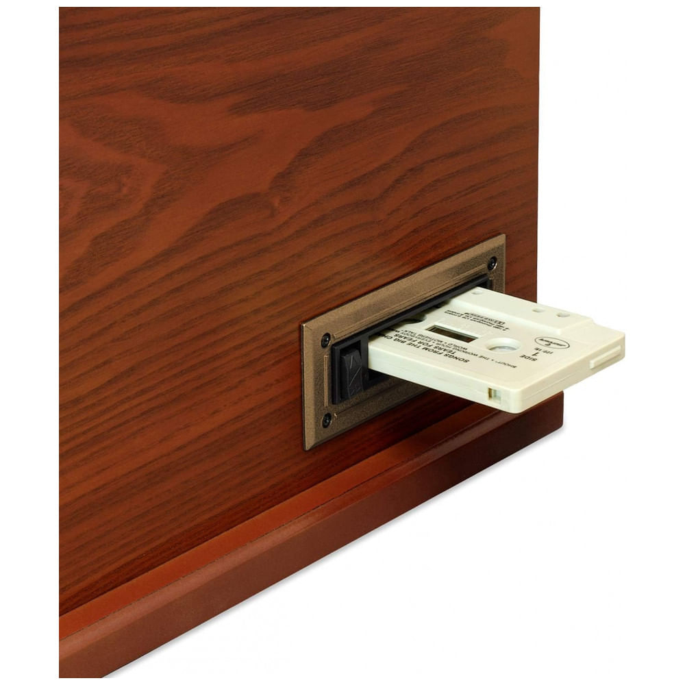 Encontraproduto.com.br - Toca Discos Central Multimídia 8 em 1 com Bluetooth e Alto-falantes Integrados, Victrola Aviator, Marrom