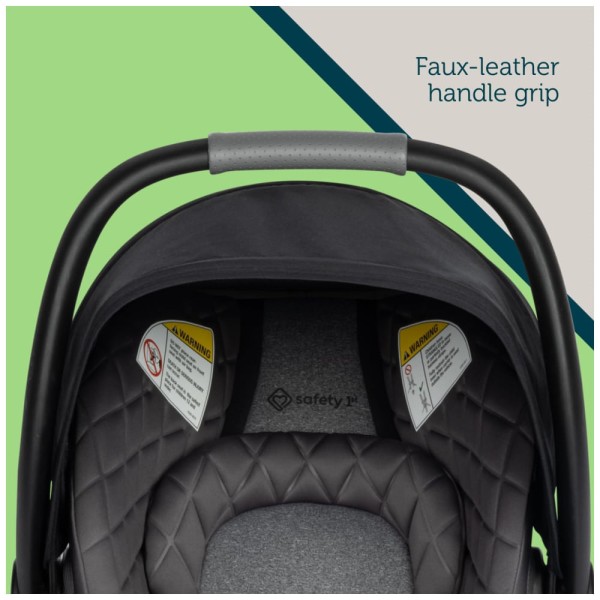 Encontraproduto.com.br - Cadeira de Bebe para Carro com Instalação Rápida e Fácil e Proteção de Impacto Lateral, Safety 1st onBoard, Preto e Azul