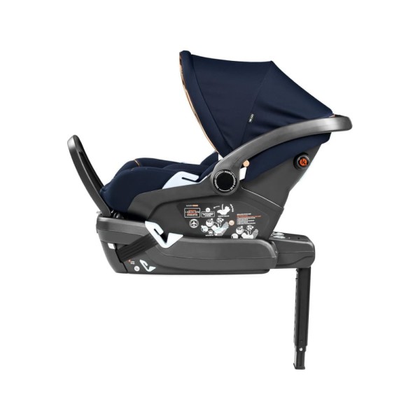 Encontraproduto.com.br - Cadeira de Carro Infantil com Base e Barra Anti-Rebote, para Bebês de 1,8 kg a 15,8 kg, Peg Perego Primo Viaggio, Azul