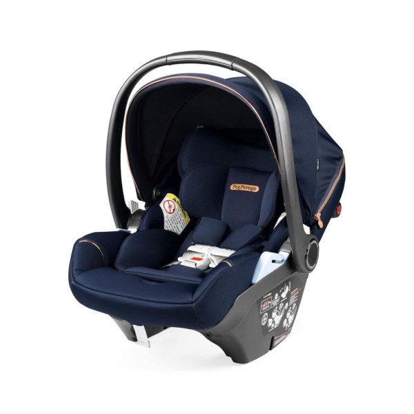 Encontraproduto.com.br - Cadeira de Carro Infantil com Base e Barra Anti-Rebote, para Bebês de 1,8 kg a 15,8 kg, Peg Perego Primo Viaggio, Azul