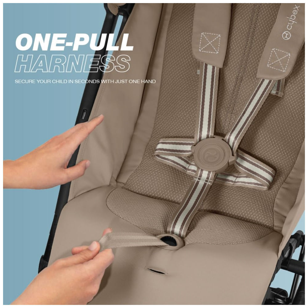 Encontraproduto.com.br - Carrinho de Bebê Ultracompacto com Suspensão Suave e Reclinação Ajustável com Uma Mão, Cybex Libelle, Azul Escuro