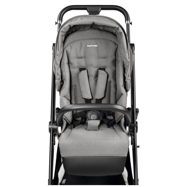 Encontraproduto.com.br - Carrinho de Bebê com Armazenamento Embaixo, Assento Confortável e Reclinável, Peg Perego, Cinza
