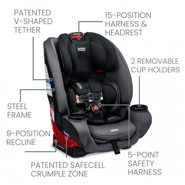 Encontraproduto.com.br - Cadeira de Bebê para Carro Tudo em Um Britax One4Life, Cinza Escuro Onix