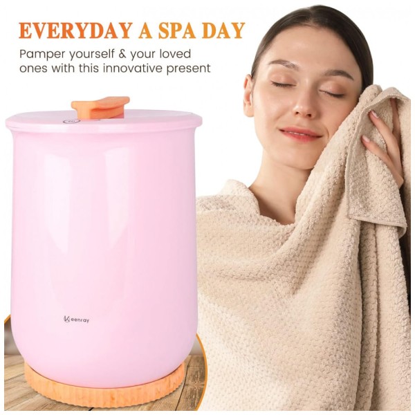 Encontraproduto.com.br - Aquecedor de Toalha Elétrico até 2 Toalhas com Desligamento Automático, 110V, Keenray CL1, Rosa
