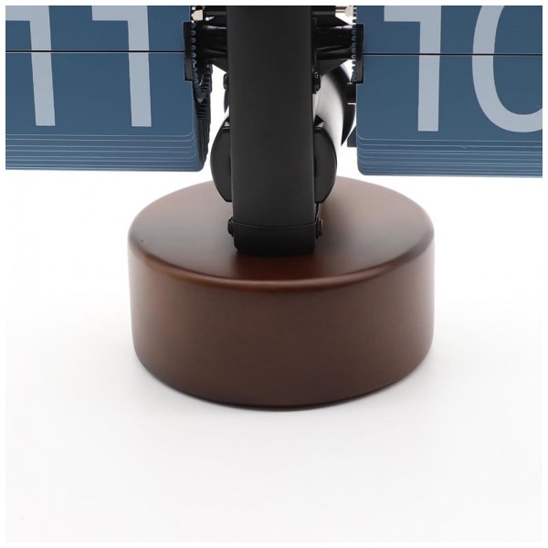 Encontraproduto.com.br - Relógio Retro Flip com Base de Madeira de Nogueira Operado por Bateria, Itigoitie, Marrom