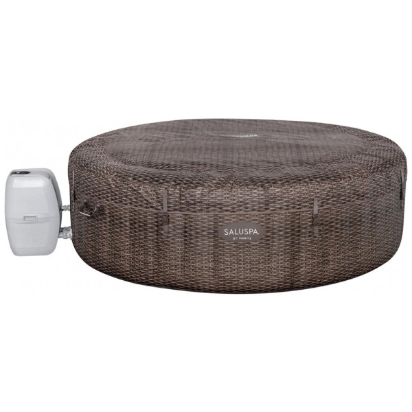 Encontraproduto.com.br - Spa Inflável Hidromassagem para 5 a 7 Pessoas com 180 Jatos e Capa de conomia de Energia, Bestway, Marrom