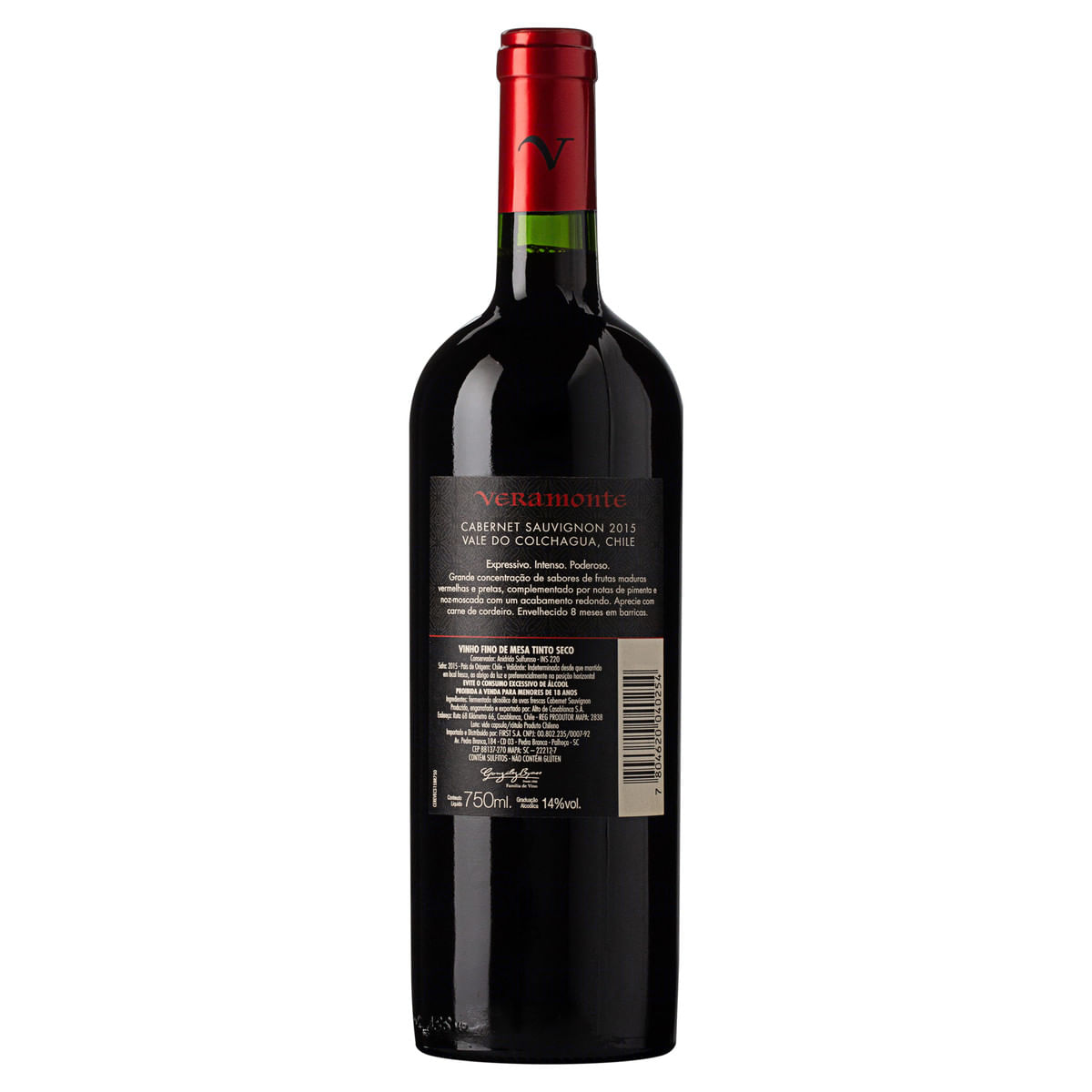 Encontraproduto.com.br - Vinho Chileno Tinto Seco Veramonte Cabernet Sauvignon Valle de Colchagua Garrafa 750ml